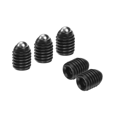 10pcs M8 x 10mm Screw Thread Ball Plunger Set, High Carbon Steel Hex Socket Spring Loaded Ball Plungers, Black Finish