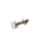 Side view of the M8 20mm Hex Bolts and Nuts Kit 304 Stainless Steel with flat washer and spring lock washer