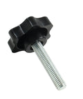 Set Of 2 M8 X 40mm Star Hand Knobs Plastic Hex Shaped Clamping Knobs for Tightening Screws, side view of one knob