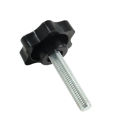 Set Of 2 M8 X 40mm Star Hand Knobs Plastic Hex Shaped Clamping Knobs for Tightening Screws, side view of one knob