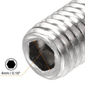 Close-up of Ball Point Set Screws M8 x 12mm 304 Stainless Steel Ball Plunger Hex Socket Drive 8 Pieces.