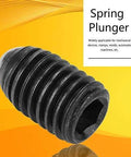 ✝️ 10pcs M8 Carbon Steel Ball Screws, Spring Plunger Set, Hexagonal Socket Ball Plunger M8 x 12 shown on orange background