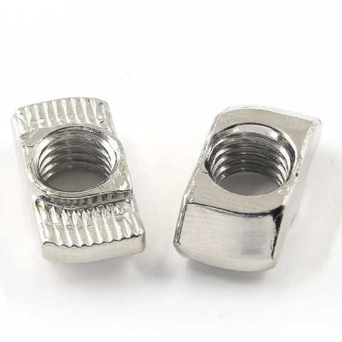 Beefy Heavy Duty Sliding T Nuts for 4040 Aluminum Extrusion M8 Thread Hammer Head T Nut 50 Pcs Slide In T Slot Nuts 19x9.8x7mm visible