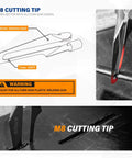 Diagram and close-up of M8 cutting tip compatible with 2 In 1 Plastic Welding Kit With Hot Staples Weld Gun For Car Bumpers
