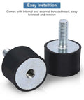 Efficiently dampens vibration and noise with durable M8 cylindrical rubber anti vibration mounts featuring threaded studs