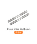 M8 Double Ended Stud Screws 80mm 5pcs 304 Stainless Steel for Home Maintenance, showing two screws on white background