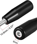 Two Pack Revolving Handwheel Handle With M8 Male Threaded Stem For Milling Machines Lathe And Grinding Equipment, shown from side