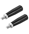 2 Pack M8 Revolving Screw Knob Clamping Handle For Lathe Machines And Equipment Plastic Metal, black handle, metal thread