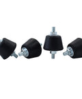 Durable M8 double-stud anti-vibration mounts with 40x26mm rubber pads provide quiet, stable operation for machinery, pack of 4