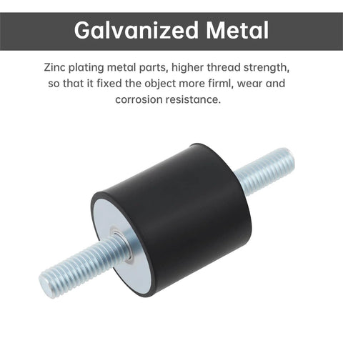 Cut vibration and noise from air compressors, pumps, motors, and generators with a durable 4 pack M8 rubber isolator mounts, 30x30mm, double-ended studs, delivering steady damping and longer equipment life.