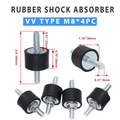 Beefed Up Heavy Duty M8 Rubber Isolator Mounts For Anti Vibration Dampening Of Air Compressors Garage Motors And Diesel Engines