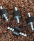 4 pieces from 8 Pack M8 Rubber Isolator Mounts Anti Vibration Isolation Mounts with Double Stud for air compressors and motors