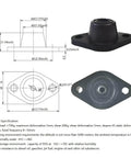 Dampen vibration and noise with this four piece M8 rubber in turret mounts set, featuring natural rubber with integral steel base and upper fixing boss, delivering oil and chemical resistance and high temperature stability for pumps and compressors.