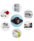 Dampen vibration and noise with this four piece M8 rubber in turret mounts set, featuring natural rubber with integral steel base