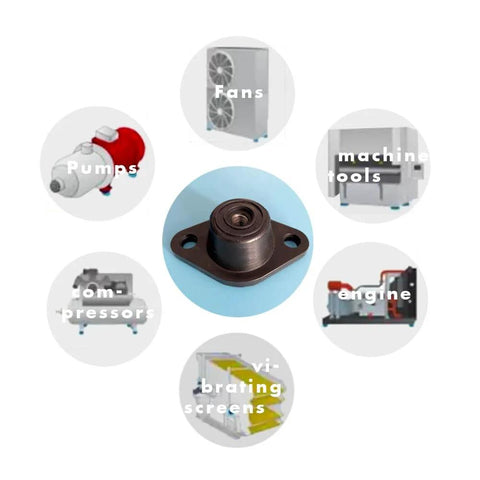 Dampen vibration and noise with this four piece M8 rubber in turret mounts set, featuring natural rubber with integral steel base