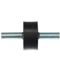 Side view of a durable M8 rubber vibration isolator, 30x15mm with 22mm thread length, used to cushion mounts in compressors and engines.