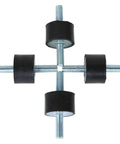 Eight M8 Rubber Vibration Isolator Mounts Cushion Machinery Absorb Shocks Reduce Noise And Protect Air Compressors Pumps Garage Motors