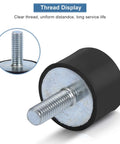 Efficiently dampens vibration and noise with durable M8 cylindrical rubber anti vibration mounts, threaded stud visible