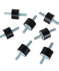 Eight M8 Rubber Vibration Isolator Mounts Cushion Machinery Absorb Shocks Reduce Noise and Protect Air Compressors Pumps Garage Motors