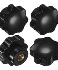 Four Pack Seven Star Knobs With M8 Female Thread And 40mm Seven Pointed Head Brass Screw On Threaded Knobs for machinery