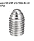 Ball Point Set Screws M8 x 12mm 304 Stainless Steel Ball Plunger Hex Socket Drive showcasing one screw