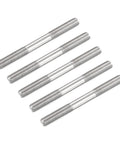 Five M8 Double Ended Stud Screws 80mm 304 Stainless Steel For Home Maintenance on white background