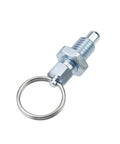 Non Locking Hand Retractable Spring Plunger With Pull Ring M8 1.25 5 Stainless Steel for precision positioning and easy quick indexing.