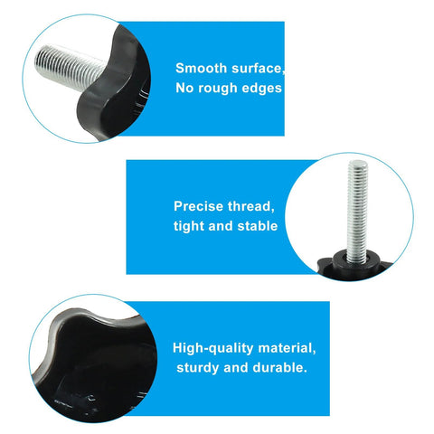 Set Of 2 M8 X 40mm Star Hand Knobs Plastic Hex Shaped Clamping Knobs details