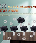 M8 X 30 Hex Shaped Star Knob Clamping Kit With Male Thread Includes 304 Stainless Steel Hex Nuts And Flat Washers