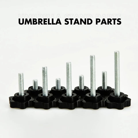 M8 Clamping Screw Knob Set With 27 Thread Star Knobs Plastic Hex Shaped Clamping Handles for umbrella base replacement