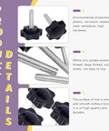 M8 X 30 Hex Shaped Star Knob Clamping Kit With Male Thread Includes 304 Stainless Steel Hex Nuts And Flat Washers product details