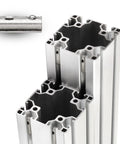 24 Pack Roll In Spring Loaded M8 T Nuts For 4040 Aluminum Extrusion, Half Round Roll In T Slot Nuts shown with aluminum frame