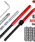 30 Piece M8 x 1.25mm Stainless Steel Thread Repair Kit With 25 Inserts For Auto Repair Includes Tools and Coil Inserts