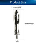 2 Pack M8 Threaded Clamping Handles Revolving Knobs For Lathe Milling Machine Stainless Steel Chrome Plated 22mm Head