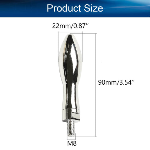 2 Pack M8 Threaded Clamping Handles Revolving Knobs For Lathe Milling Machine Stainless Steel Chrome Plated 22mm Head