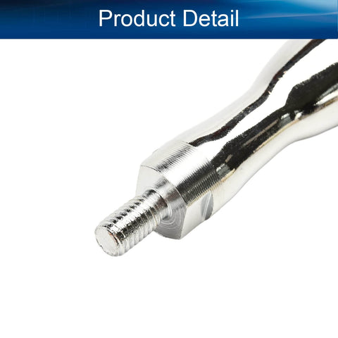Close-up of 2 Pack M8 Threaded Clamping Handles Revolving Knobs for Lathe Milling Machine Stainless Steel Chrome Plated 22mm Head