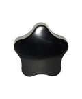 Front view of M8 Threaded Hand Knob, 38mm diameter, with metal insert for secure tightening, showcasing star-shaped design.