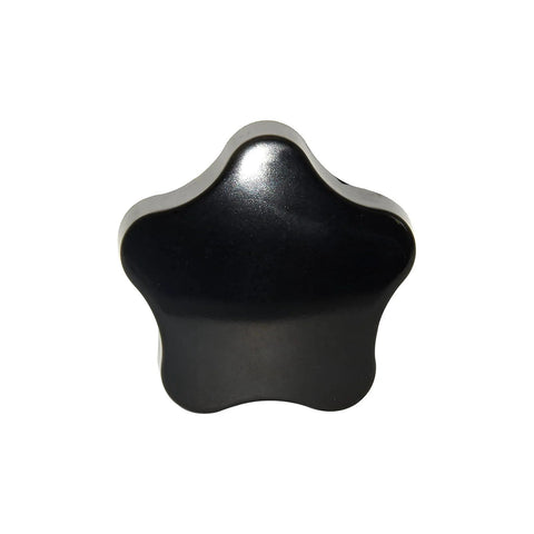 Front view of M8 Threaded Hand Knob, 38mm diameter, with metal insert for secure tightening, showcasing star-shaped design.