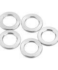 ✝️ uxcell 5 Pcs M8 Titanium Flat Washer Metric Flat Washer for Screw Bolt Nut Motor Maintenance Silver arranged in a circle
