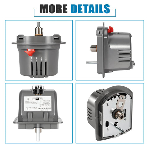 Four views of M847D Zone Valve Actuator, Replacement Motor for ARD ＆ ZD Zone Dampers, showing different angles and details.