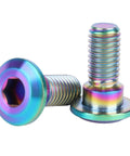 Rainbow-colored UHDFBDHF 6 PCS M8 x 20mm Titanium Bolt Motorcycle Rear Brake Rotor Bolt Screw for Yamaha