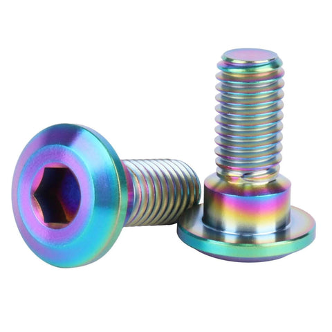 Rainbow-colored UHDFBDHF 6 PCS M8 x 20mm Titanium Bolt Motorcycle Rear Brake Rotor Bolt Screw for Yamaha