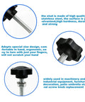 Five Piece M8x40mm Star Hand Knob Replacement Set with plastic head and galvanized steel thread, ideal for machine tools and umbrella bases.