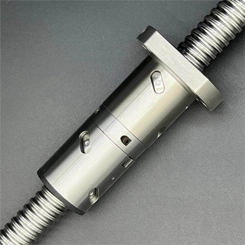 ✝️ C5 Ball Screw Machined 1605 BallScrew DFU1605 with Double Ball Nut for CNC Parts close-up view