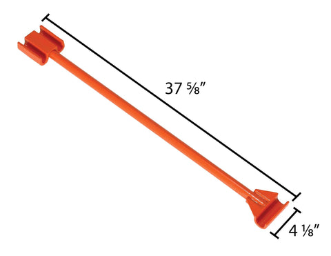 Machine Roller Handle With Turning Bar For Enhanced Maneuverability In Material Handling, 37.5 Inch Length, top view