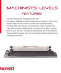 Grind-Ready Machinists Level With Ground And Graduated Main Vial For Quick Pro Shop Leveling In The Machine Shop Or Tool Room 8 Inch Length With Cross Test Vial Without Case Starrett