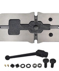 High Precision Machinist Vise 3 In By 2.95 In For CNC Milling Machines Without Base Clamp, top view with attachments visible