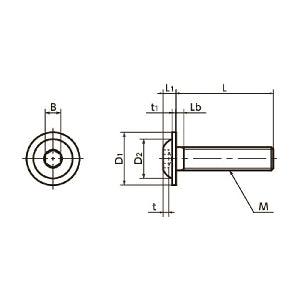 Made in Japan SFB-M8-10 NBK Socket Button Head Cap Screws with Flange Pack of 20 - VXB Ball Bearings