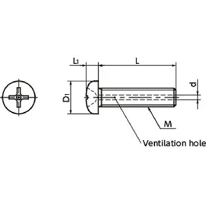 Made in Japan SVPT-M3-20 NBK Phillips Cross Recessed Pan Head Titanium Machine Vacuum Vented Screws with Ventilation Hole Pack of 10 - VXB Ball Bearings