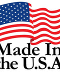 Illustration of an American flag above the text 'Made In the U.S.A.'.